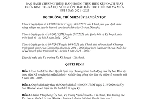 Quyết định 645/QĐ-UBDT 2021 Kế hoạch phát triển kinh tế xã hội vùng đồng bào dân tộc thiểu số