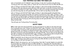 Quyết định 73/QĐ-ĐTĐL 2021 Quy trình lập lịch huy động và vận hành thời gian thực