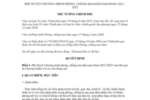 Quyết định 1629/QĐ-TTg 2021 Chương trình phòng chống mại dâm 2021 2025