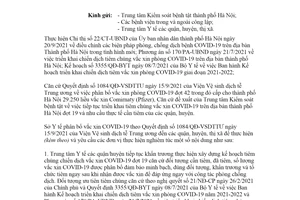Công văn 518/SYT-NVY 2021 triển khai tiêm chủng vắc xin COVID19 Hà Nội đợt 19