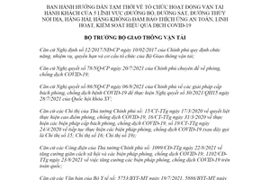 Quyết định 1740/QĐ-BGTVT 2021 hướng dẫn tạm thời vận tải hành khách 5 lĩnh vực đảm bảo dịch COVID19