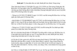 Công văn 2612/BKHCN-SHTT 2021 hướng dẫn triển khai Quyết định 2205/QĐ-TTg