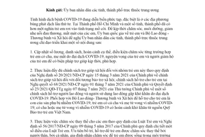 Công văn 3234/LĐTBXH-TE 2021 biện pháp chăm sóc trẻ em mồ côi do đại dịch COVID19