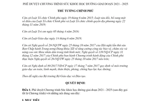 Quyết định 1660/QĐ-TTg 2021 phê duyệt Chương trình Sức khỏe học đường 2021 2025