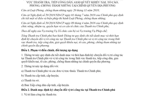 Thông tư 03/2021/TT-TTCP thời hạn định kỳ chuyển đổi vị trí công tác tại Thanh tra Chính phủ