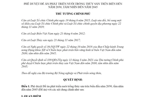 Quyết định 1664/QĐ-TTg 2021 phê duyệt Đề án phát triển nuôi trồng thủy sản trên biển đến 2030