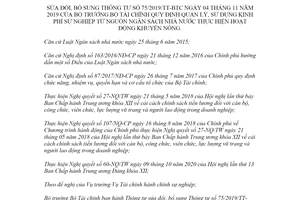 Thông tư 84/2021/TT-BTC sửa đổi Thông tư 75/2019/TT-BTC kinh phí sự nghiệp thực hiện hoạt động khuyến nông