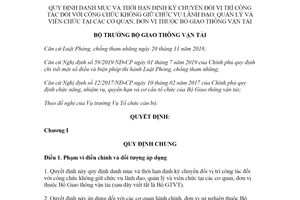 Quyết định 1742/QĐ-BGTVT 2021 chuyển đổi vị trí công tác công chức không giữ chức vụ lãnh đạo