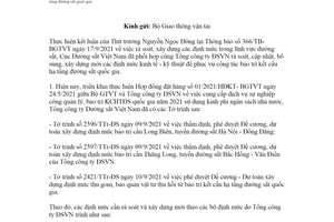 Công văn 2257/CĐSVN-QLXD&KCHT 2021 xây dựng định mức bảo trì kết cấu hạ tầng đường sắt