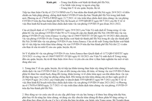 Công văn 15932/SYT-NVY 2021 triển khai tiêm chủng vắc xin COVID19 thành phố Hà Nội đợt 22