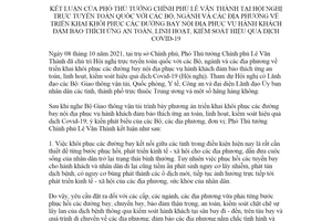 Thông báo 263/TB-VPCP 2021 kết luận Hội nghị khôi phục đường bay nội địa đảm bảo dịch Covid19