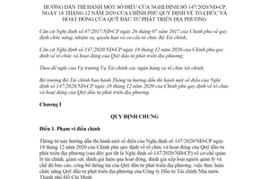 Thông tư 86/2021/TT-BTC hướng dẫn Nghị định 147/2020/NĐ-CP