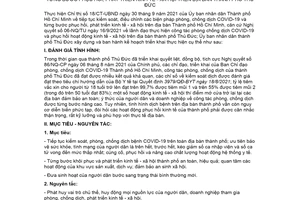 Kế hoạch 385/KH-UBND 2021 tiếp tục kiểm soát phòng chống dịch COVID19 Thủ Đức Hồ Chí Minh