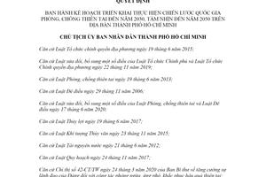 Quyết định 3481/QĐ-UBND 2021 thực hiện Chiến lược quốc gia phòng chống thiên tai Hồ Chí Minh