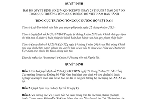 Quyết định 4531/QĐ-TCĐBVN 2021 bãi bỏ Quyết định 2574/QĐ-TCĐBVN