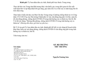 Công văn 8646/BYT-MT 2021 hướng dẫn phòng chống dịch COVID19 trong tình huống bão lũ