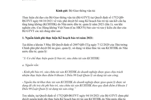 Công văn 4382/CHK-KHĐT 2021 nguồn kinh phí thực hiện bảo trì tài sản kết cấu hạ tầng hàng