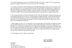 Công văn 16259/SYT-NVY 2021 tăng cường xét nghiệm SARS CoV 2 Sở Y tế Hà Nội