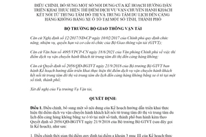 Quyết định 1793/QĐ-BGTVT 2021 vận chuyển hành khách kết nối đến cảng hàng không bằng xe ô tô