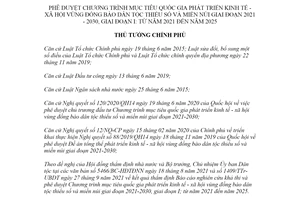 Quyết định 1719/QĐ-TTg 2021 Chương trình phát triển kinh tế xã hội vùng dân tộc thiểu số 2021 2030