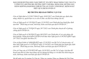 Quyết định 1812/QĐ-BGTVT 2021 hoạt động vận tải 5 lĩnh vực thích ứng dịch COVID19