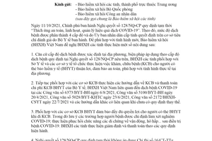 Công văn 3242/BHXH-CSYT 2021 khám chữa bệnh bảo hiểm y tế sau giai đoạn giãn cách xã hội dịch COVID19