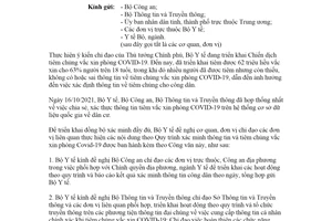 Công văn 8938/BYT-DP 2021 quy trình xác minh thông tin và tiêm chủng vắc xin COVID19
