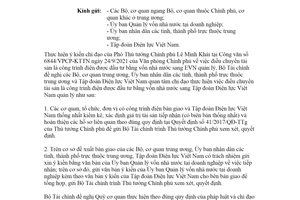 Công văn 12081/BTC-QLCS 2021 thực hiện Quyết định 41/2017/QĐ-TTg