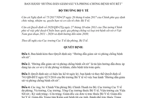 Quyết định 4922/QĐ-BYT 2021 Hướng dẫn giám sát phòng chống bệnh sốt rét