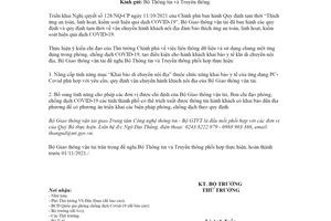 Công văn 11278/BGTVT-TTCNTT 2021 sử dụng ứng dụng PC Covid trong khai báo y tế