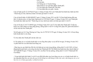 Công văn 3569/UBND-KT 2021 hoạt động kinh doanh ăn uống Hồ Chí Minh