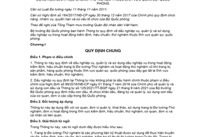 Thông tư 138/2021/TT-BQP dấu nghiệp vụ trong hoạt động kiểm định lĩnh vực quân sự