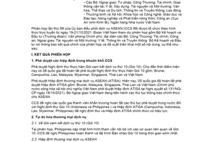 Công văn 7450/BKHĐT-KTDV 2021 triển khai kết quả phiên họp của Ủy ban điều phối dịch vụ ASEAN