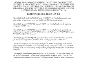 Quyết định 1887/QĐ-BGTVT 2021 sửa đổi Quyết định 1840/QĐ-BGTVT đường bay nội địa thích ứng dịch COVID19