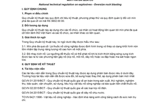 Quy chuẩn kỹ thuật quốc gia QCVN 12-3:2021/BCT về An toàn sản phẩm vật liệu nổ công nghiệp - Mìn phá đá quá cỡ