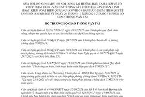 Quyết định 1893/QĐ-BGTVT 2021 sửa đổi nội dung tại Quyết định 1839/QĐ-BGTVT