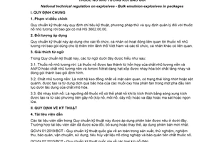 Quy chuẩn kỹ thuật quốc gia QCVN 12-2:2021/BCT về An toàn sản phẩm vật liệu nổ công nghiệp - Thuốc nổ nhũ tương rời bao gói