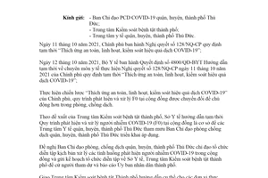 Công văn 7963/SYT-NVY 2021 hướng dẫn tạm thời quy trình xử lý F0 tại cộng đồng Hồ Chí Minh