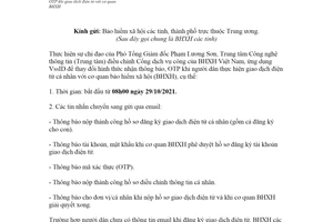 Công văn 2191/CNTT-PM 2021 thay đổi hình thức nhận thông báo khi giao dịch điện tử