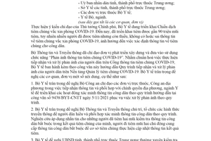 Công văn 9458/BYT-CNTT 2021 Quy trình xử lý phản ánh thông tin tiêm chủng COVID19