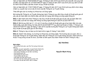 Thông tư 13/2021/TT-BTTTT Quy chuẩn về yêu cầu an toàn điện cho thiết bị kết nối mạng viễn thông