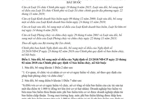 Nghị định 97/2021/NĐ-CP sửa đổi Nghị định 23/2018/NĐ-CP bảo hiểm cháy nổ bắt buộc