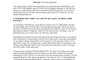 Công văn 11818/BGTVT-HTQT 2021 nối lại chuyến bay thương mại quốc tế thường lệ với các nước