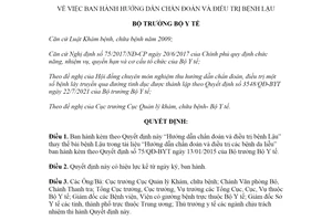 Quyết định 5165/QĐ-BYT 2021 hướng dẫn chẩn đoán và điều trị bệnh Lậu