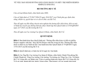 Quyết định 5183/QĐ-BYT 2021 hướng dẫn chẩn đoán và điều trị nhiễm Herpes simplex sinh dục