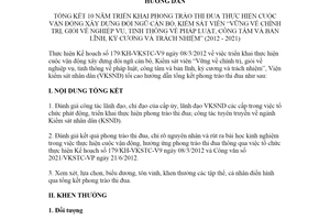 Hướng dẫn 35/HD-VKSTC 2021 thi đua xây dựng đội ngũ cán bộ Kiểm sát viên Vững về chính trị