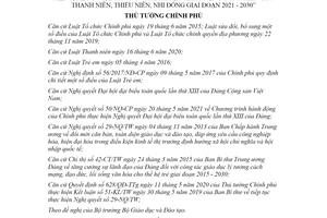 Quyết định 1895/QĐ-TTg 2021 giáo dục lý tưởng cách mạng đạo đức lối sống cho thanh thiếu niên 2021 2030