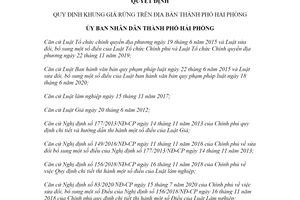 Quyết định 38/2021/QĐ-UBND khung giá rừng tự nhiên thành phố Hải Phòng