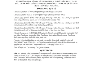 Quyết định 5239/QĐ-BYT 2021 điều chỉnh thông tin tại các Phụ lục Thông tư 15/2020/TT-BYT