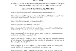 Quyết định 3779/QĐ-UBND 2021 Đề án du lịch sinh thái Vườn quốc gia Côn Đảo Vũng Tàu